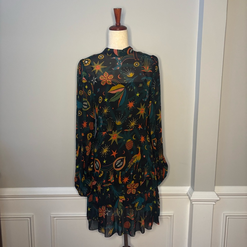 Farm Rio Cerrado Sky Mini Dress size XS - Picture 2 of 6